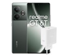 realme Smartphone GT 6T 256GB 8GB Razor Green EU + SUPERVOOC 120W Power Adapter White