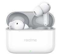 realme T200 Auriculares Bluetooth Inalámbricos con ANC Cancelación Activa de Ruido, 40h+ de Duración, Carga Rápida USB-C, Graves Potentes, Sonido 3D Inmersivo, Resistente al Agua IPX4, Blanco Puro