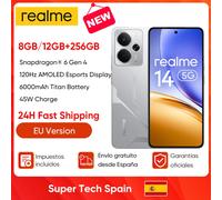 realme-teléfono inteligente 5G versión Global, Smartphone con Snapdragon 6 Gen 4, cámara ia de 50MP, Pantalla AMOLED de 120Hz, Esports, batería de 6000mAh, 14 Storm Titanium