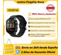 realme Watch 5 Reloj inteligente con GPS y NFC, versión global, pantalla AMOLED de 1,97 pulgadas, 14 días de autonomía, resistencia al agua y al polvo (IP68), compatible con realme GT 7 Pro y realme P