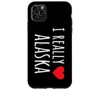 REALMENTE AMO (CORAZÓN) ALASKA Divertido estado de EE. UU. Carcasa para iPhone 11 Pro Max