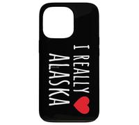 REALMENTE AMO (CORAZÓN) ALASKA Divertido estado de EE. UU. Carcasa para iPhone 13 Pro