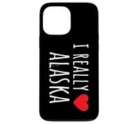 REALMENTE AMO (CORAZÓN) ALASKA Divertido estado de EE. UU. Carcasa para iPhone 13 Pro Max