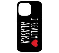 REALMENTE AMO (CORAZÓN) ALASKA Divertido estado de EE. UU. Carcasa para iPhone 14 Pro Max