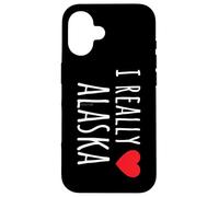 REALMENTE AMO (CORAZÓN) ALASKA Divertido estado de EE. UU. Carcasa para iPhone 16
