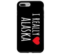 REALMENTE AMO (CORAZÓN) ALASKA Divertido estado de EE. UU. Carcasa para iPhone 7 Plus/8 Plus