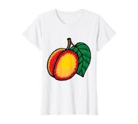 Realmente Amo Las nectarinas - Nectarina melocotón Fruta Camiseta gráfica económica, Mujer, Blanco, XS