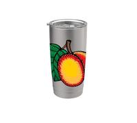 Realmente amo las nectarinas - Nectarina melocotón fruta Vaso térmico de acero inoxidable de doble pared