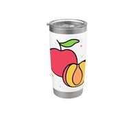 Realmente amo las nectarinas - Nectarina melocotón fruta Vaso térmico de acero inoxidable de doble pared