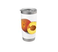 Realmente amo las nectarinas - Nectarina melocotón fruta Vaso térmico de acero inoxidable de doble pared