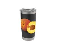 Realmente amo las nectarinas - Nectarina melocotón fruta Vaso térmico de acero inoxidable de doble pared
