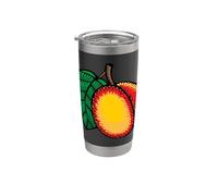 Realmente amo las nectarinas - Nectarina melocotón fruta Vaso térmico de acero inoxidable de doble pared