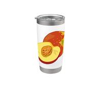Realmente amo las nectarinas - Nectarina melocotón fruta Vaso térmico de acero inoxidable de doble pared