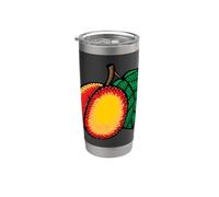 Realmente amo las nectarinas - Nectarina melocotón fruta Vaso térmico de acero inoxidable de doble pared
