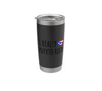 Realmente amo Puerto Rico Vaso térmico de acero inoxidable de doble pared