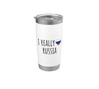 Realmente amo Rusia Vaso térmico de acero inoxidable de doble pared