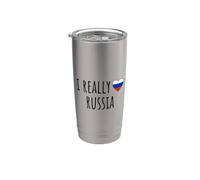 Realmente amo Rusia Vaso térmico de acero inoxidable de doble pared
