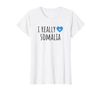 Realmente Amo Somalia Camiseta gráfica económica, Mujer, Blanco, M