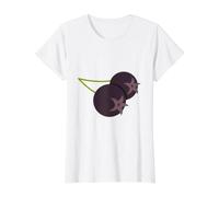 Realmente como Aronia Chokeberry Camiseta gráfica económica, Mujer, Blanco, L