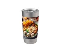 Realmente Como Bakso Comida Indonesia Albóndigas Fideos Surimi Vaso térmico de acero inoxidable de doble pared