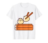 Realmente como Baozi Comida China Dim Sum Bollos al Vapor Camiseta gráfica económica, Hombre, Blanco, S
