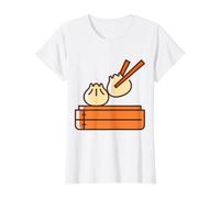 Realmente como Baozi Comida China Dim Sum Bollos al Vapor Camiseta gráfica económica, Mujer, Blanco, XL