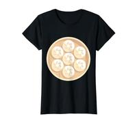 Realmente como Baozi Comida China Dim Sum Bollos al Vapor Camiseta gráfica económica, Mujer, Negro, XS