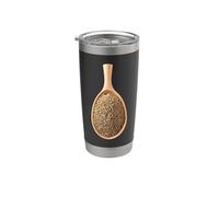 Realmente como comino - Semillas de comino - Especias de comino divertidas Vaso térmico de acero inoxidable de doble pared