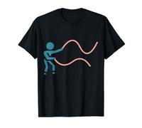 Realmente como Cuerdas de Batalla: Cuerda de Batalla Battlerope Fitness Camiseta gráfica económica, Hombre, Negro, M