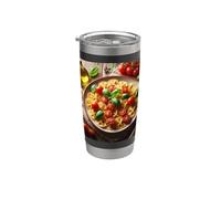 Realmente como la pasta Farfalle Bowtie Vaso térmico de acero inoxidable de doble pared