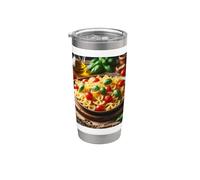 Realmente como la pasta Farfalle Bowtie Vaso térmico de acero inoxidable de doble pared