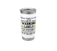 Realmente creo que es hora de quitar las etiquetas de advertencia Vaso térmico de acero inoxidable de doble pared