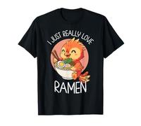 Realmente me Encanta el Anime Ramen Phoenix Eating Noodle Bowl Camiseta