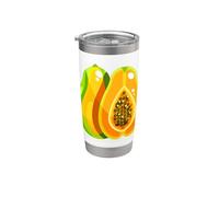 Realmente me encanta la papaya Paw-Paw Fruit Colorida Vaso térmico de acero inoxidable de doble pared