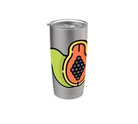 Realmente me encanta la papaya Paw-Paw Fruit Colorida Vaso térmico de acero inoxidable de doble pared