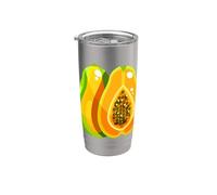 Realmente me encanta la papaya Paw-Paw Fruit Colorida Vaso térmico de acero inoxidable de doble pared