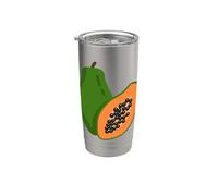 Realmente me encanta la papaya Paw-Paw Fruit Colorida Vaso térmico de acero inoxidable de doble pared