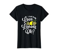 Realmente me encantan los Limones, ¿de Acuerdo, Graciosa Fruta de limón? Camiseta gráfica económica, Mujer, Negro, XS