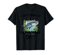 Realmente me Gusta Barracudas Ok? Pescado de Agua Salada Barracuda Camiseta
