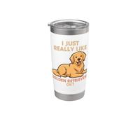Realmente Me Gusta Golden Retrievers Ok Animal Lindo Perro Vaso térmico de acero inoxidable de doble pared