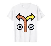 Realmente me Gusta la elección de decisión de bifurcación Camiseta gráfica económica, Hombre, Blanco, S