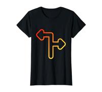 Realmente me Gusta la elección de decisión de bifurcación Camiseta gráfica económica, Mujer, Negro, L