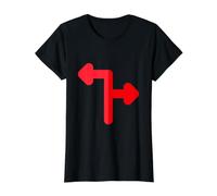 Realmente me Gusta la elección de decisión de bifurcación Camiseta gráfica económica, Mujer, Negro, M