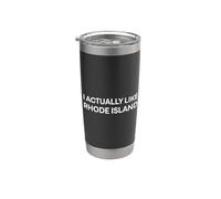 "Realmente me gusta Rhode Island". Funny American State Vaso térmico de acero inoxidable de doble pared