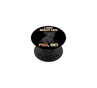 Realmente Me Gustan Cerdos Ok Animal de Granja Lindo Cerdo Ibérico PopSockets PopGrip Adhesivo