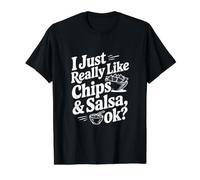 Realmente me Gustan Las Papas Fritas y la Salsa, ¿Vale? Camiseta gráfica económica, Hombre, Negro, S