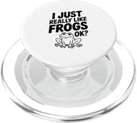 Realmente me Gustan Las Ranas, ¿de Acuerdo? Lindos Amantes de Las Ranas PopSockets PopGrip para MagSafe