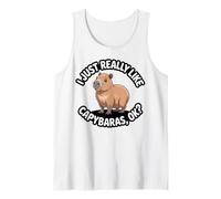 Realmente me Gustan los capibaras, ¿Vale? Capibara Divertida Camiseta sin Mangas