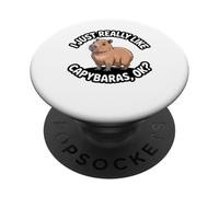 Realmente me Gustan los capibaras, ¿Vale? Capibara Divertida PopSockets PopGrip Adhesivo