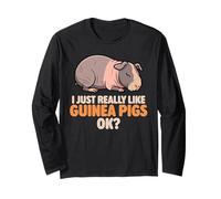 Realmente me Gustan los Conejillos de Indias Ok Cute Skinny Guinea Pig Manga Larga